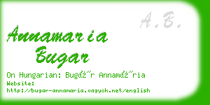 annamaria bugar business card